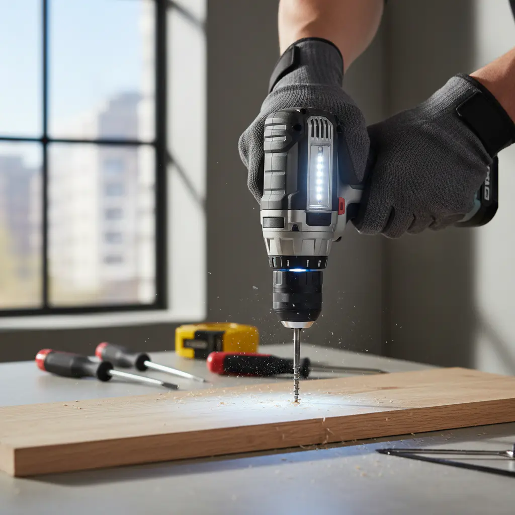 Using a power drill